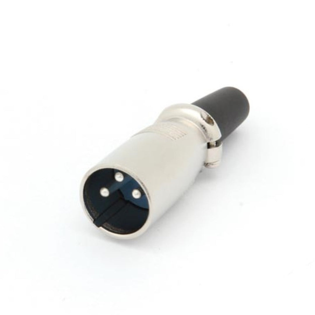 3P XLR-connector kort CA093 male voor audiosystemen vernikkeld