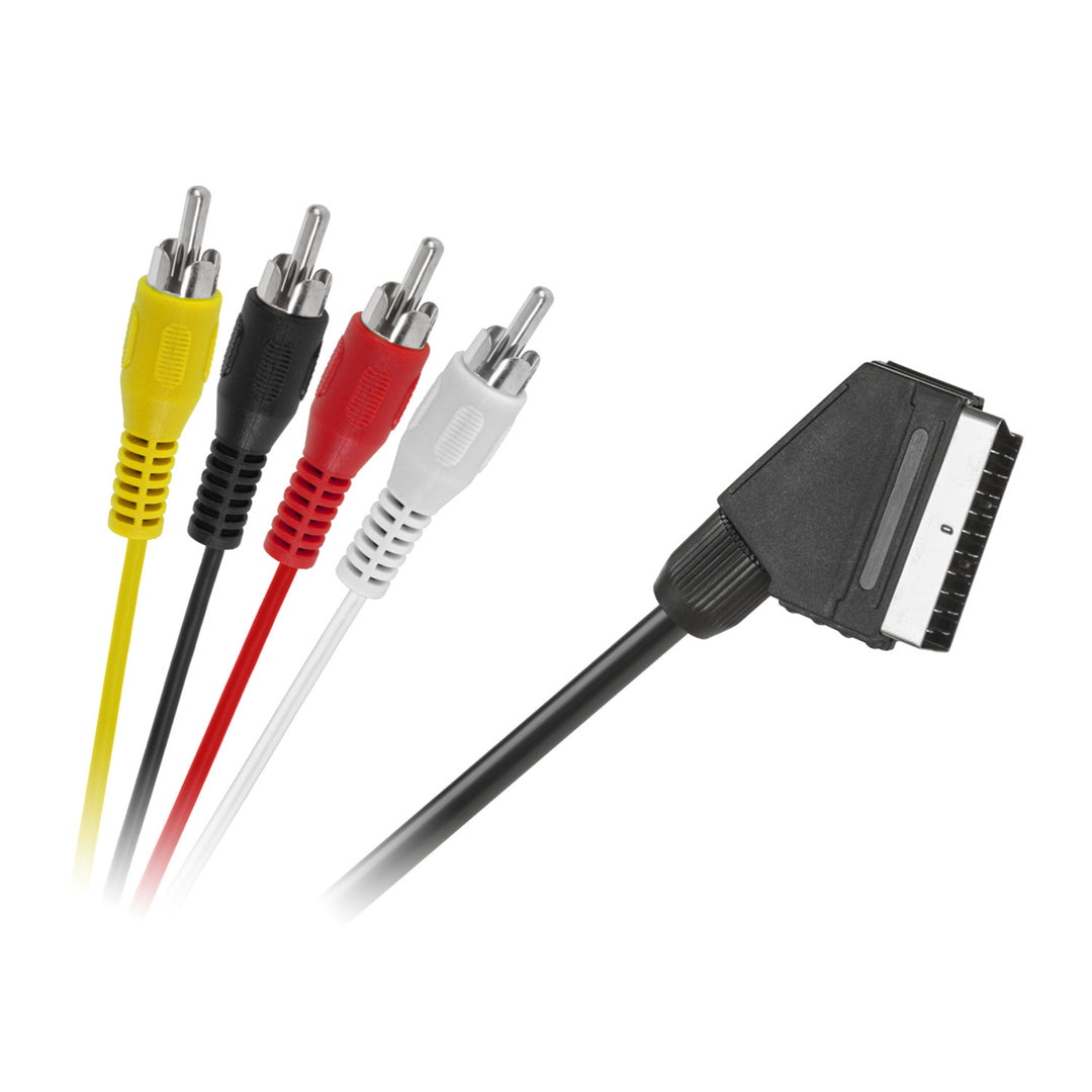 RTV kabel euro scart - 4x RCA cinch 1,5m KPO2710-1,5