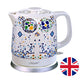 Maestro MR068 Keramische Waterkoker 1.5L Decoratief Oosters Mozaïekpatroon Automatische uitschakeling Oververhittingbeveiliging 3-pins UK Plug
