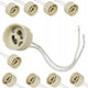 10x Maclean stopcontact, GU10 keramisch stopcontact, 250V~, Max. nominale stroom 2A, Kabellengte 14cm, MCE428