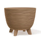 Prosperplast bloempot, diameter 395 mm, voetjes, DFUR400W-4665W, Furu ECO Wood