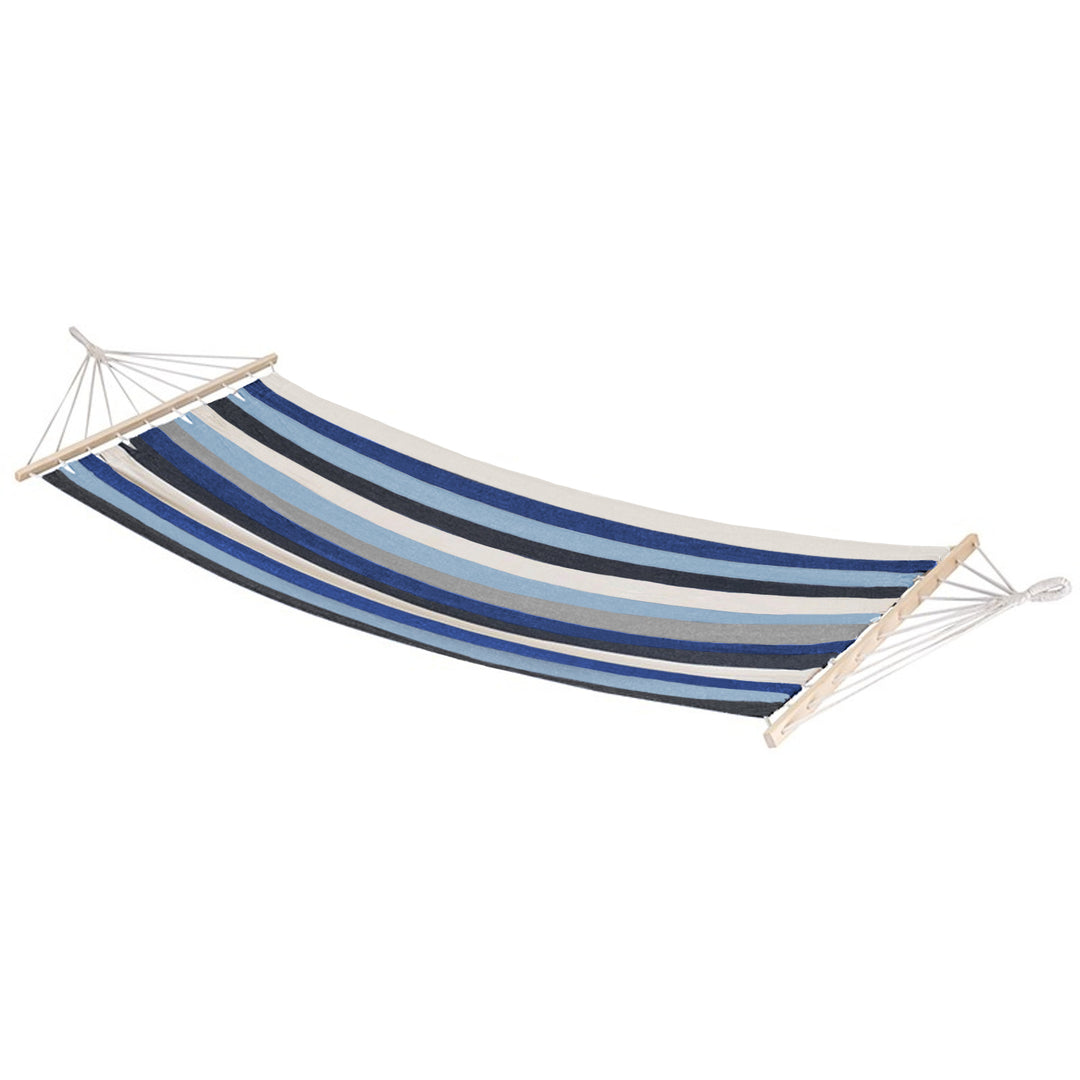 Hangmat met dwarsstang, 200x100 cm, 70% katoen / 30% polyester, tot 120 kg, JLH004