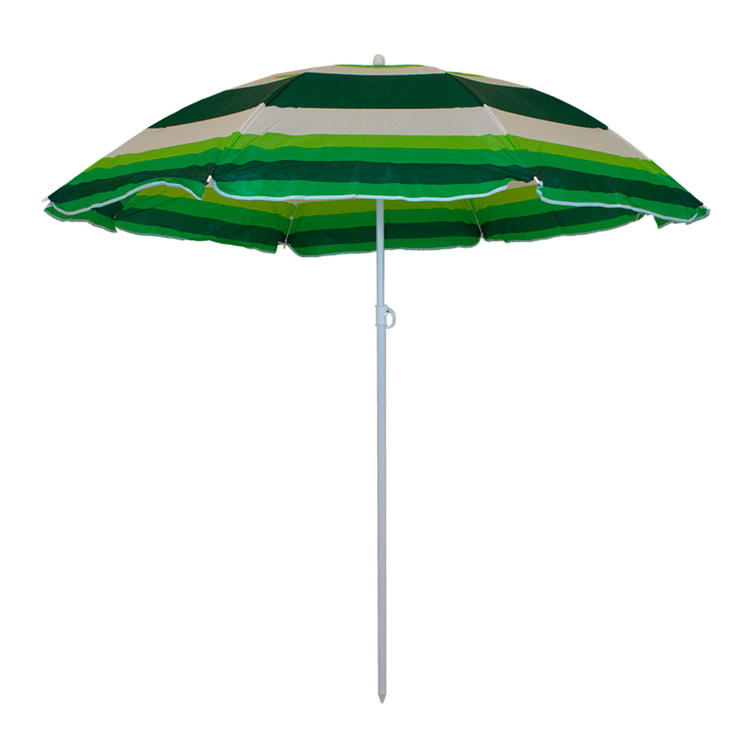Master Grill&Party JKB03 Parasol Tuinparasol 180 cm diameter Witte en groene strepen