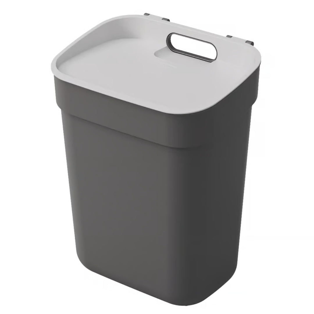 Curver afvalbak, voor recycling, 10 liter, donkergrijs, klaar om in te zamelen