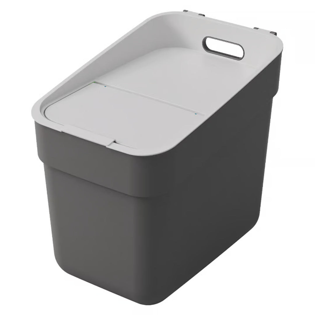 Curver afvalbak, voor recycling, 20 liter, donkergrijs, klaar om in te zamelen