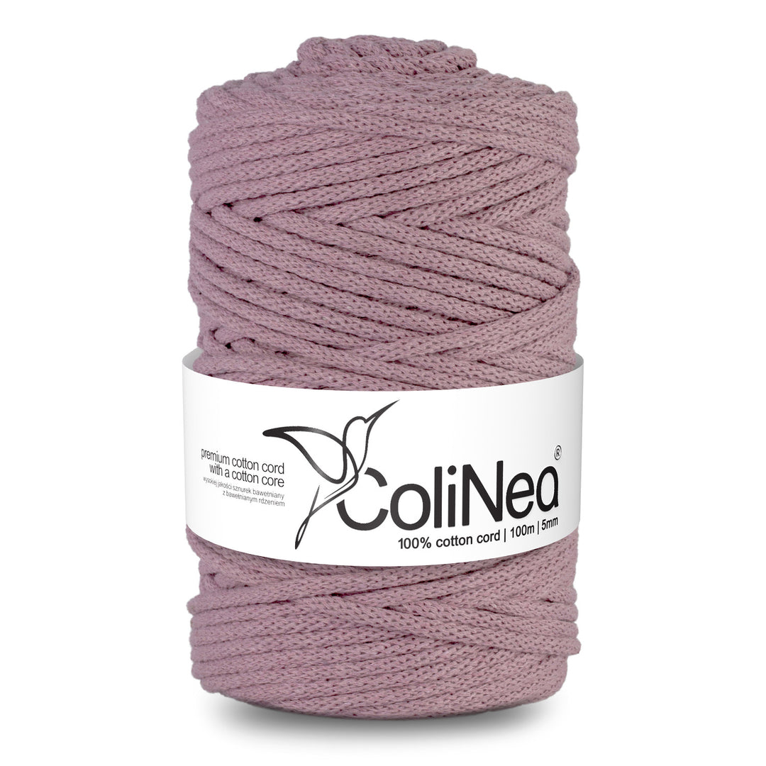 ColiNea Katoenen koord met katoenen kern 5mm 100m voor Macramé Tuinknutselen DIY Cadeaupapier Decoraties Vuilroze