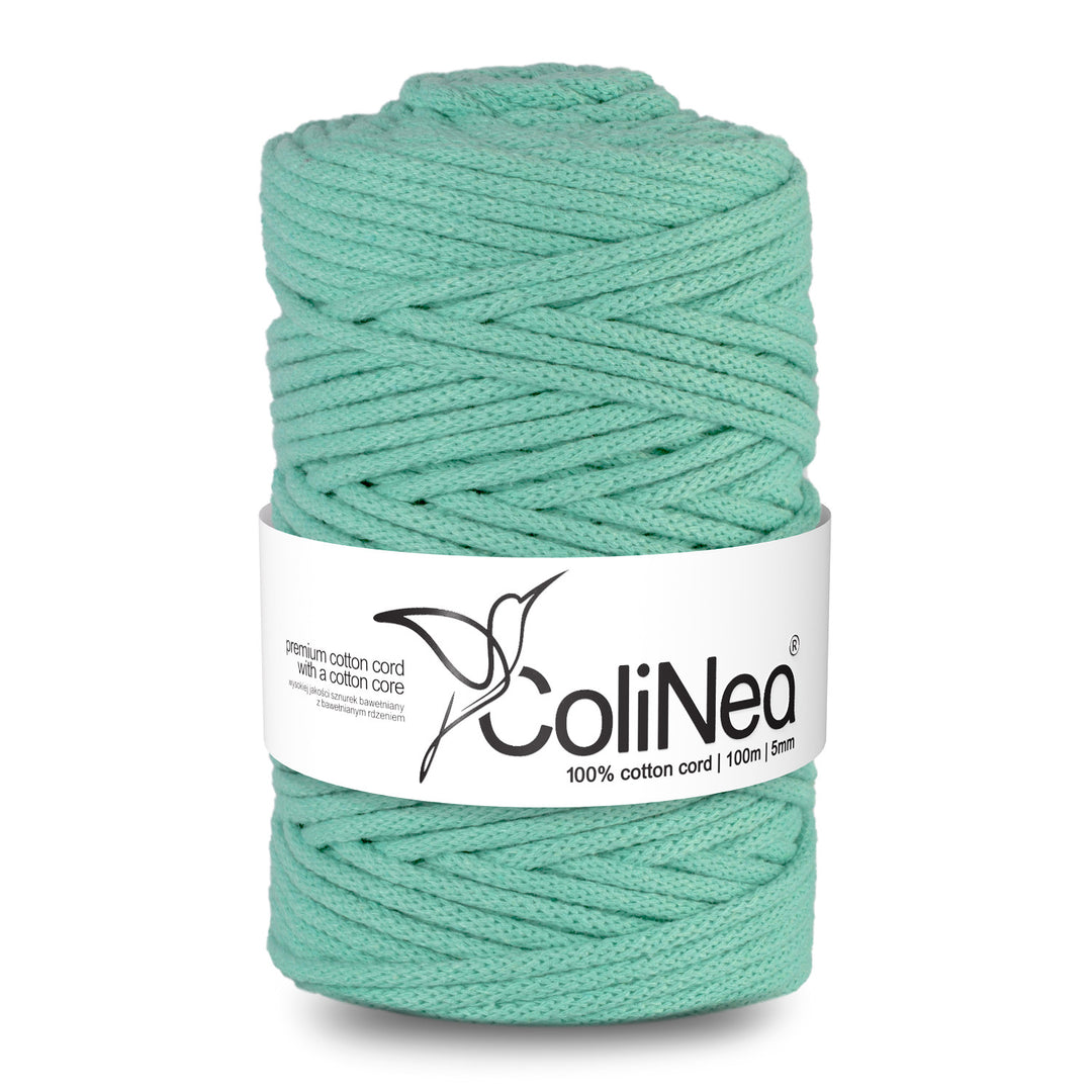 ColiNea Katoenen koord met katoenen kern 5mm 100m voor Macramé Tuinknutselen DIY Cadeaupapier Decoraties Celadon