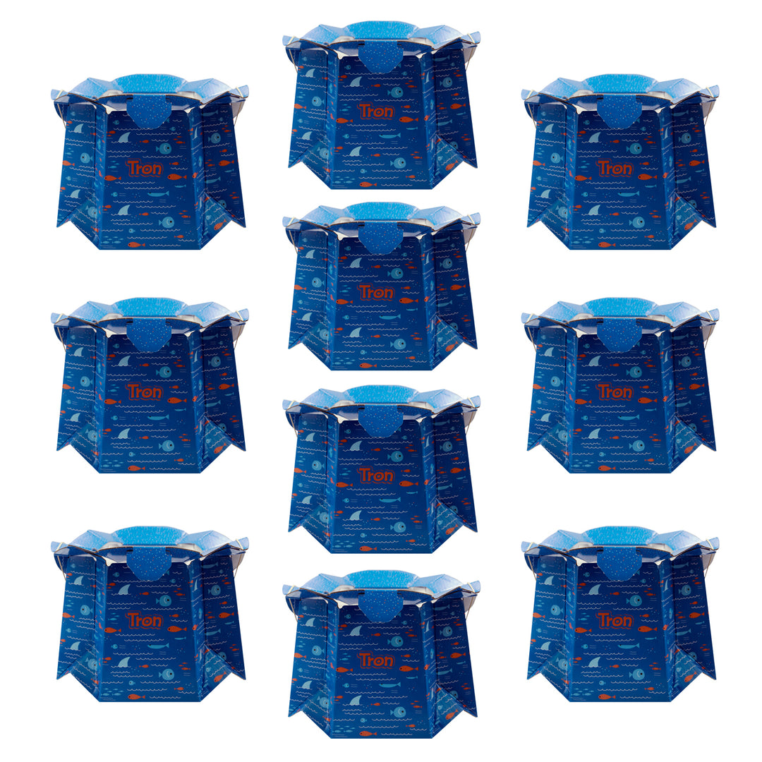 Tron wegwerp kinderpotje, vis, tot 30 kg, set van 10 stuks