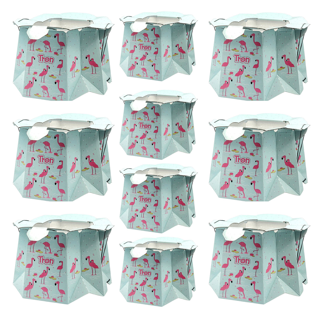Tron wegwerpbabypotje, flamingo's, tot 30 kg, set van 10 stuks