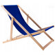 Woodok beukenhouten ligstoel, blauw, ideaal voor strand, balkon, terras