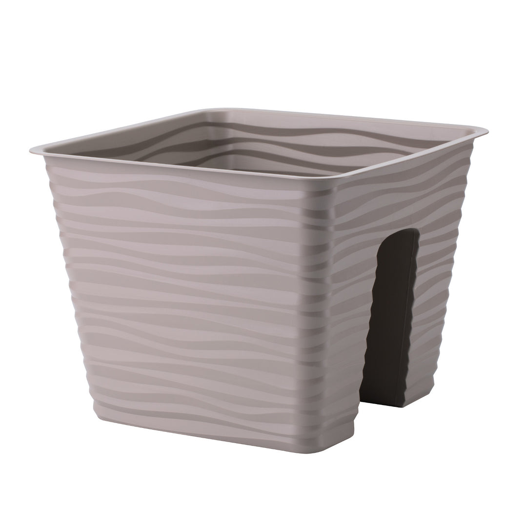 Form-Plastic bloempot, balustrade, 27cm, PP, grijs-beige, Sahara 27