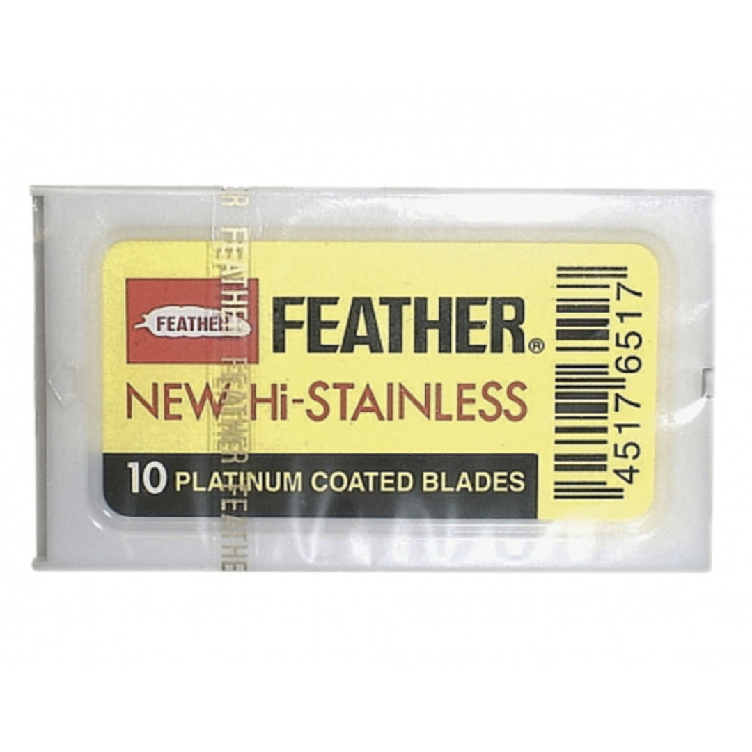 Feather scheermesjes, roestvrij staal, 10 stuks, geel, 81-s