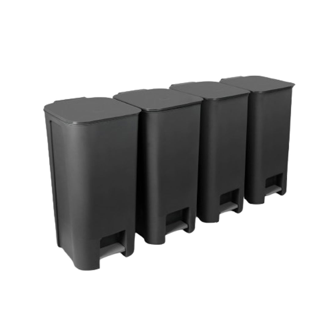 Recycling set 4 x pedaalemmer 40 L donker grafiet Practic 10106593