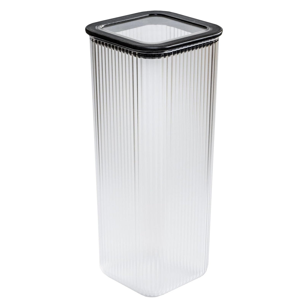 Branq keukencontainer, voor levensmiddelen, 2,38 l, transparant met zwarte verzegeling, Neroli