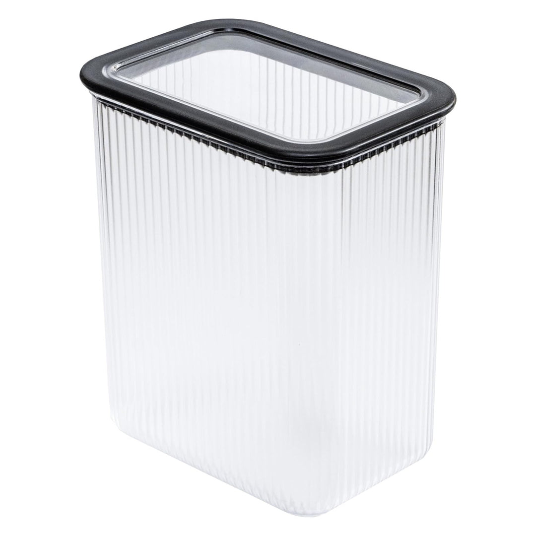 Branq keukencontainer, voor levensmiddelen, 2,33 l, transparant met zwarte verzegeling, Neroli