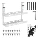 Maclean kabelopbergsysteem voor onder het bureau, max. belasting 5kg, 2 niveaus, wit, MC-104 W