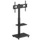TV-standaard / trolley Ergo-Office, max. belasting 50kg / 5kg plank, max. VESA 600x400, ingebouwde contactdoos, zwart, ER-304 B