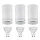 Maclean opbouw armatuur / buis, spot, rond, aluminium, GU10, 55x130mm, wit, MCE361 W 3st + LED lamp GU10 7W Maclean Energy MCE437 WW warm wit 3000K, 220-240V~, 50/60Hz 3st
