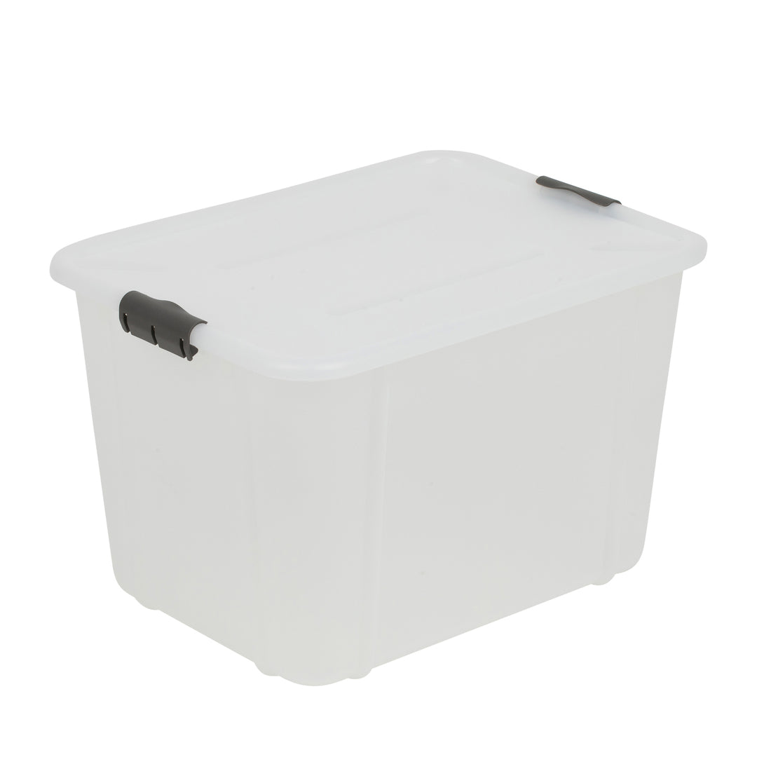 BranQ Velur 30L opslagcontainer met deksel transparant
