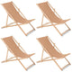 GreenBlue GB183 cappuccino beuken klassieke ligstoel, 4 stuks