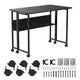 Maclean inklapbaar bureau, zwart, verrijdbaar, blad 100x58cm, max. 50kg, MC-126 B