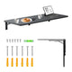Maclean opklapbaar legbord, zwart, 100x40 cm, max 50 kg, MC-128 B