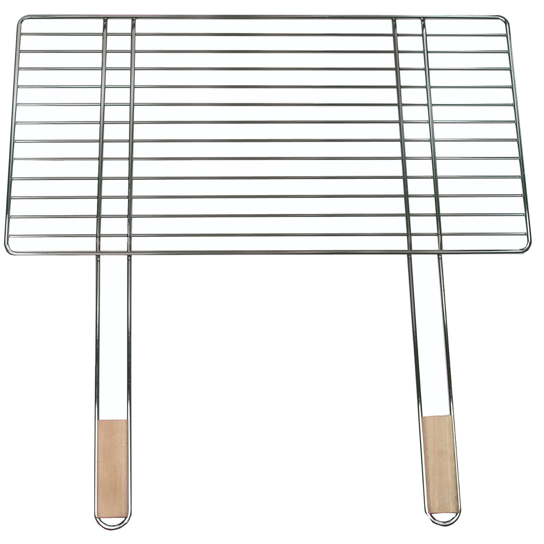 Master Grill & Party Grill, verchroomd staal, houten handvaten, 58x30cm, MG253