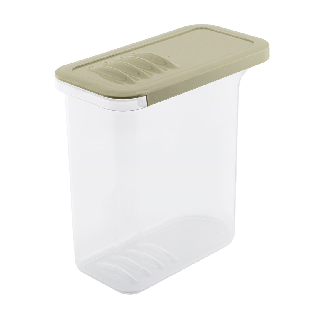 BranQ voedselcontainer, 1,5l, transparant, olijfgroen deksel, Shark