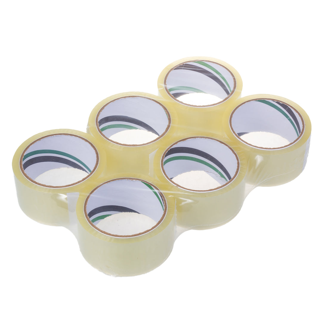 Zelfklevende transparante acryl verpakkingstape 54m 48mm - 6 stuks