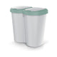 Compacta B Duo - Prullenbak - 40L - één compartiment twee deksels - Grijs / Groen