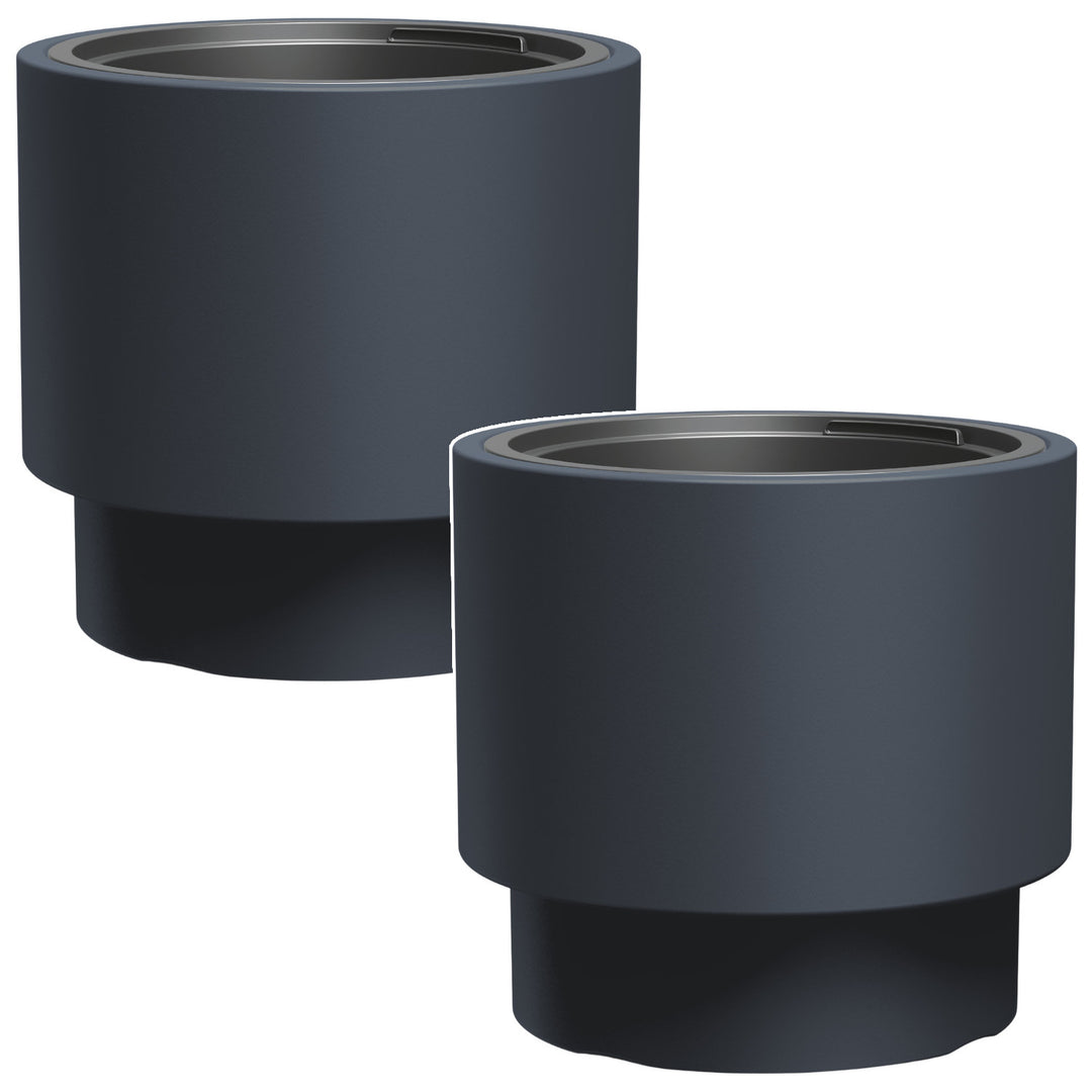 HEOS vorstbestendige bloempot, antraciet, inhoud 40L, met inzet 20L, DBHEN400-S433, 2 stuks