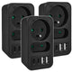 Maclean contactdoos x2 + 4xUSB, splitter met 2 contactdozen, 2xUSB A, 2xUSB C PD 20W, 1x16A + 1x6A, MCE249 F/B, 3 stuks