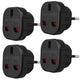 Maclean UK-stopcontact naar EU-stekkeradapter, zwart, MCE72, 4 stuks