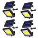 Solar LED-schijnwerper met bewegingssensor Maclean, IP44, 5W, 400lm, 6000K, lithiumbatterij 1300 mAh, 5,5V DC MCE438, 4 stuks