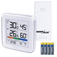 Draadloze weerstation GreenBlue, temperatuur + vochtigheid IN/OUT, klok + alarm + datum, keuze tussen °C / °F, bereik tot 60 m, GB169, 4x AAA-batterij