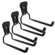 Maclean wandhouder/wandhaak, voor banden, tuingereedschap, ladder, slangen, fietsen, staal, max. belasting 35 kg, MC-440, 3 stuks