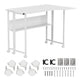 Opvouwbaar bureau / tafeltje Maclean, wit, verplaatsbaar, 100 x 73 cm, max. 50 kg, hoekmodel, L-vorm, MC-126 L/W