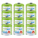 12 gaspatronen van 500 g GreenBlue. Certificaat: Pi 0437, voldoet aan EN 417, butaan-propaan, temperatuurbereik -10 °C tot +40 °C, schroefdraadventiel 7/16'' GB499