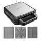 Concept-tosti-ijzer, drie verwisselbare platen, vermogen 1200 W, antiaanbaklaag, indicatielampje, SV3080