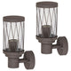 Rabalux Budapest buitenwandlamp, IP44, kleur bruin, E27-fitting, max. 40 W, 8888, 2 stuks