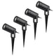Rabalux Krobia grondlamp, IP65, kleur: zwart, GU10-fitting, max. 4 W, 7814, 4 stuks