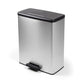 Curver-afvalbak met pedaal, 2x26L, gemetalliseerd, zilverkleurig, 251002