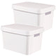 Curver Infinity-bak met deksel, 17 liter, wit, 2 stuks
