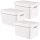 Curver Infinity-bak met deksel, 17 liter, wit, 3 stuks
