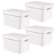 Curver Infinity-bak met deksel, 17 liter, wit, 4 stuks