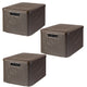 Curver-mand, universeel, met deksel, bruin, Rattan Style L, 3 stuks