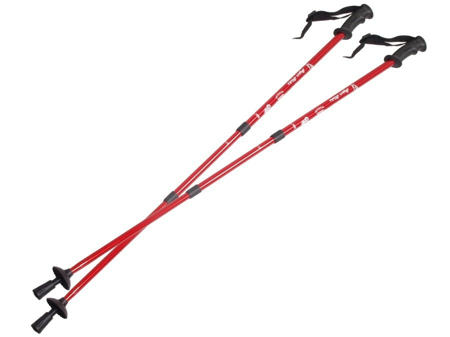 Nordic walking sticks aluminium anti-shock systeem 65-135cm EUROBATT rode kleur