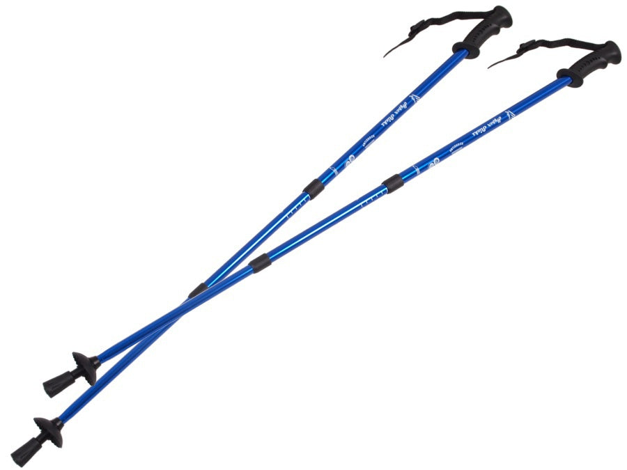 Stokstokjes in aluminium anti-schoksysteem 65 - 135 cm EUROBATT blauwe kleur
