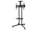 TV voet standaard met beugel op wielen professionele tv tafel rolstoel max 55 kg VESA 600x400 Maclean MC-661
