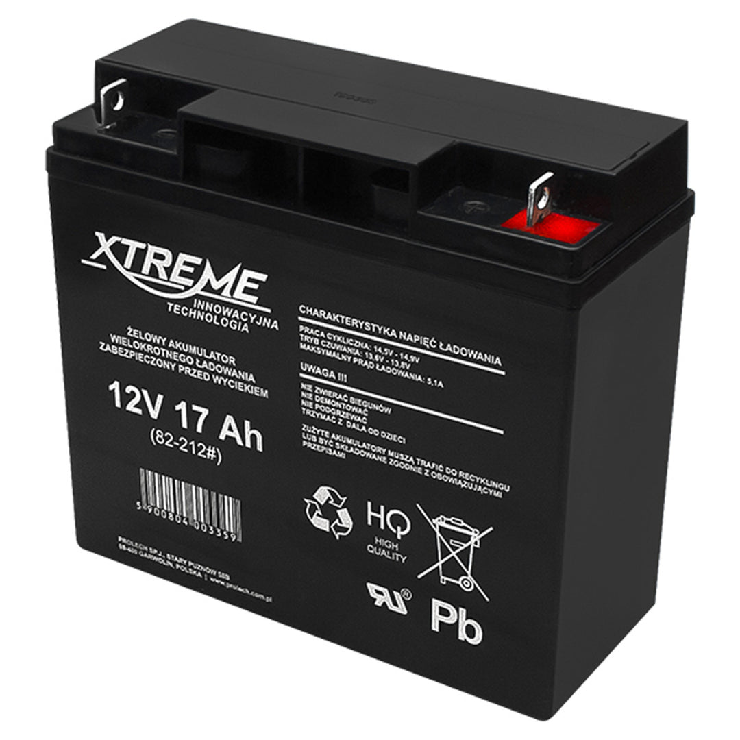 Gelbatterij 12V 17Ah Xtreme onderhoudsvrije AGM